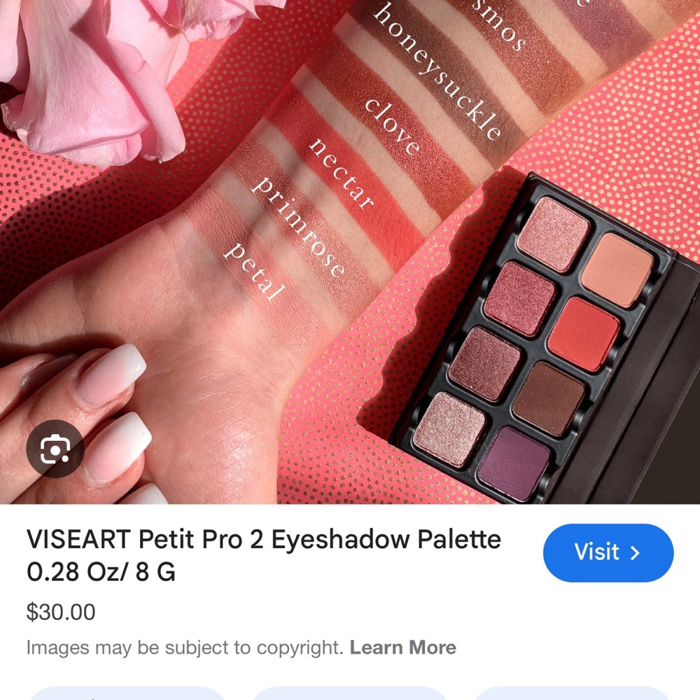 Viseart Petit Pro 2 Eyeshadow Palette - Nectar and Primrose